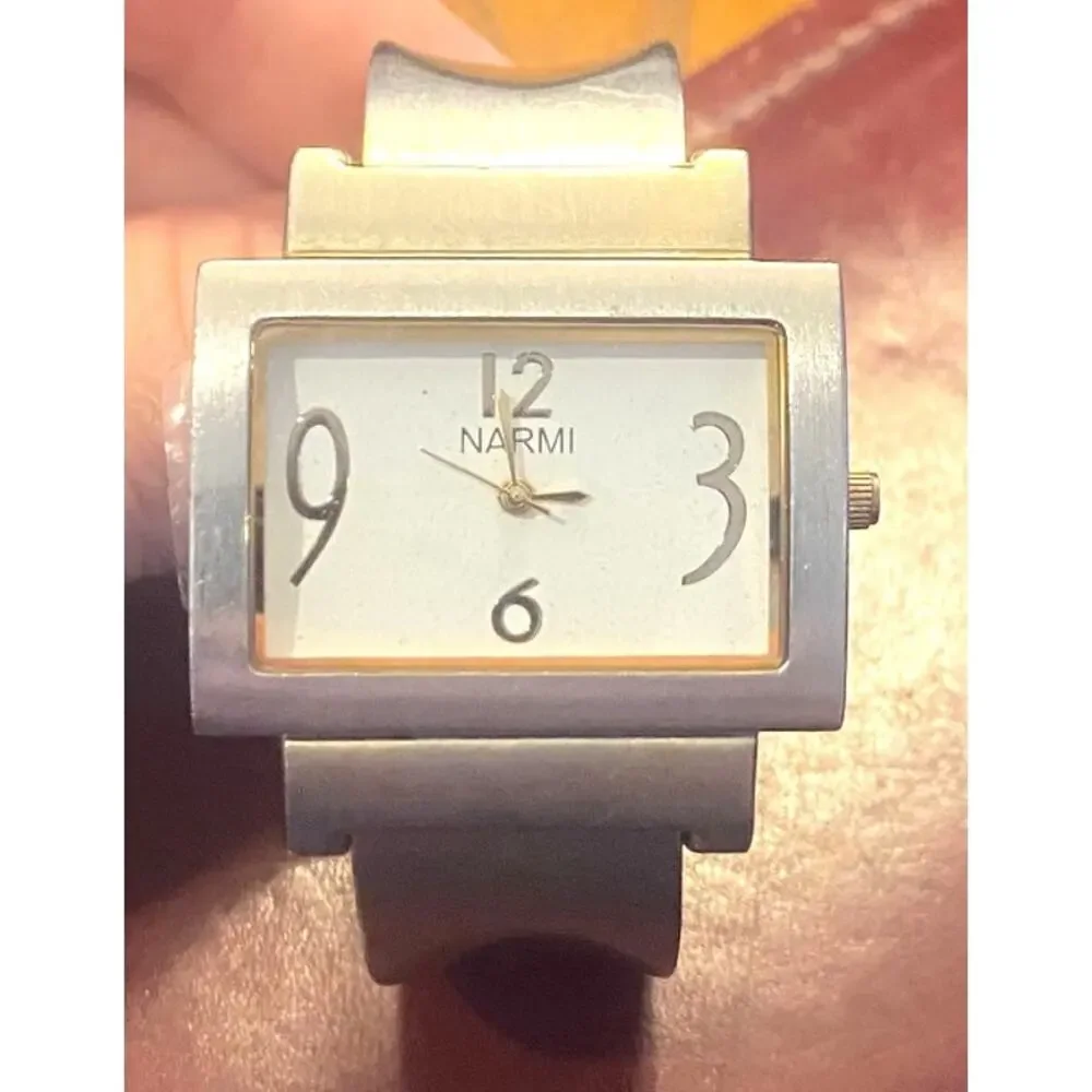 Women's Narmi Watch, Two Tone Bangle Bracelet, New Battery, #2820